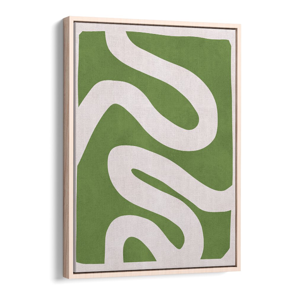 Stylish green and white design of EXPRESSIVE LINES II, ABSTRACT PAINTINGS, perfect for enhancing creative spaces.