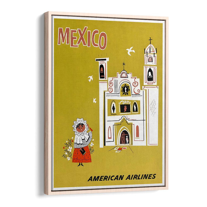 Colorful vintage travel poster showcasing MEXICO AIRLINES I, VINTAGE TRAVEL POSTERS, perfect for aviation enthusiasts.