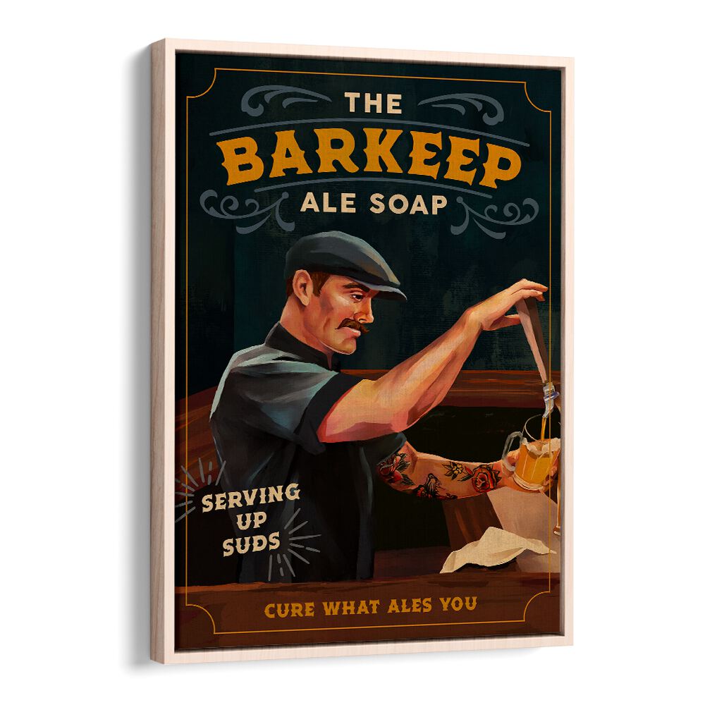 Add a touch of charm to your bar with BARKEEP SOAP wall art, celebrating creativity and style in every space.