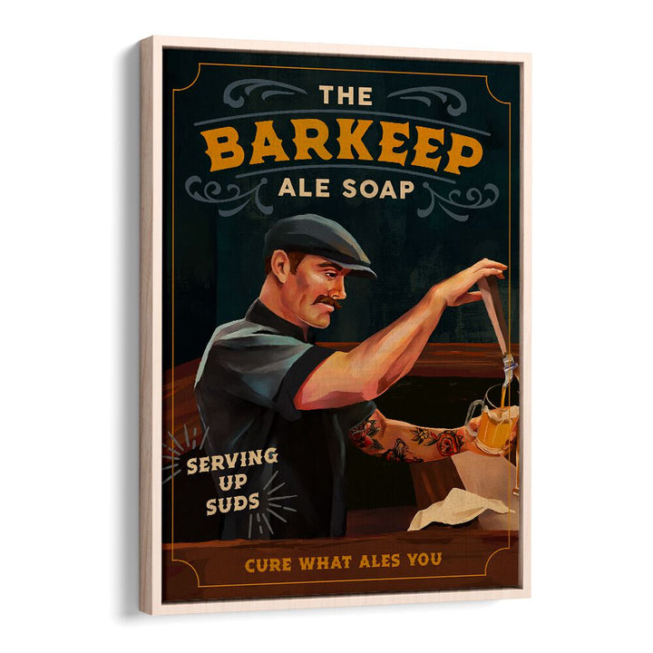 Add a touch of charm to your bar with BARKEEP SOAP wall art, celebrating creativity and style in every space.