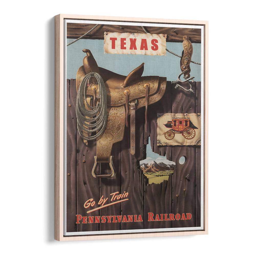 Vintage travel poster showcasing Texas charm, part of the TEXAS I, VINTAGE TRAVEL POSTERS collection. Perfect decor!
