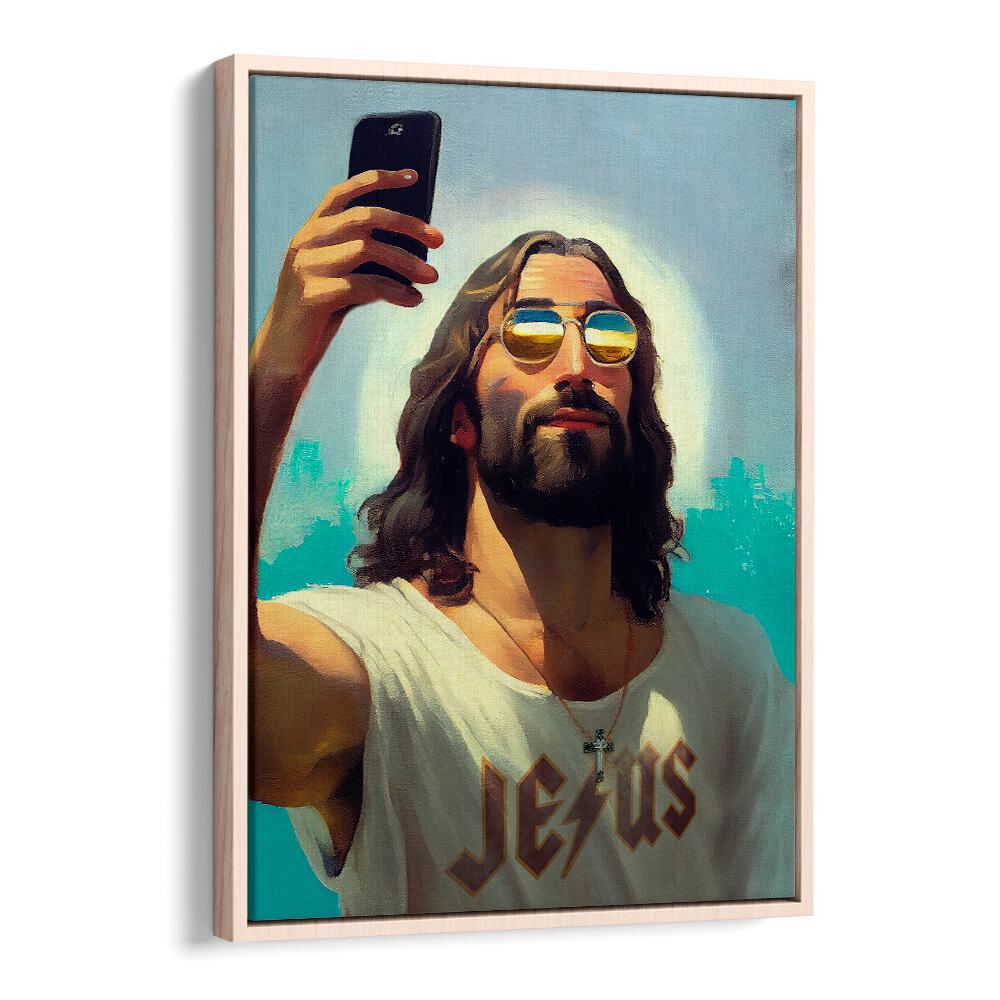 Stylish I AM JESUS, ALTERED ART PRINTS by Dikhotomy, blending creativity and spirituality for your space.