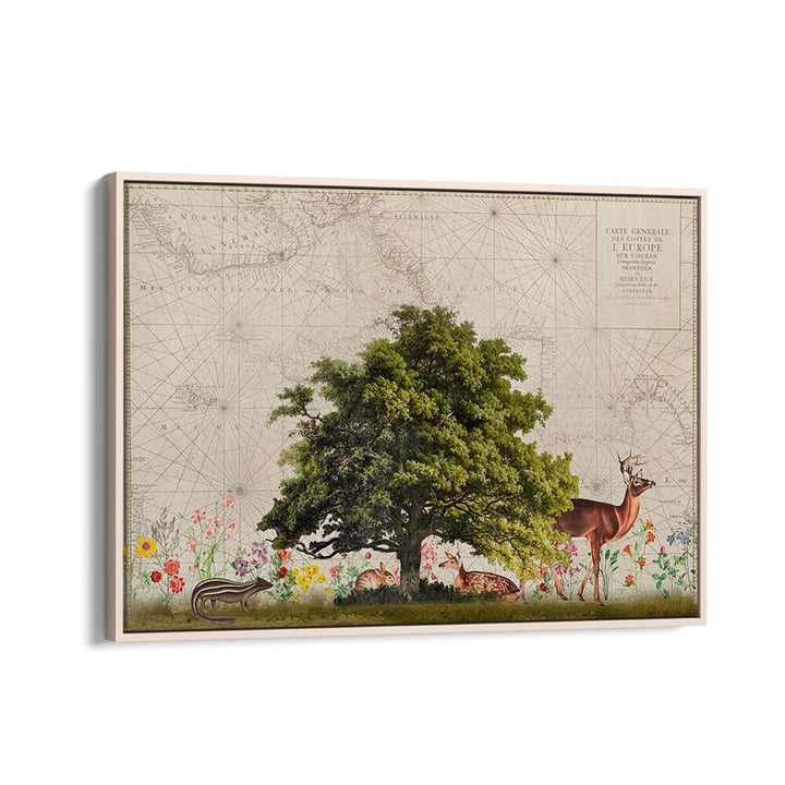 Discover the tranquil beauty of NORDIC WOODS II, ANIMAL PAINTINGS by Andrea Haase, showcasing wildlife in nature.