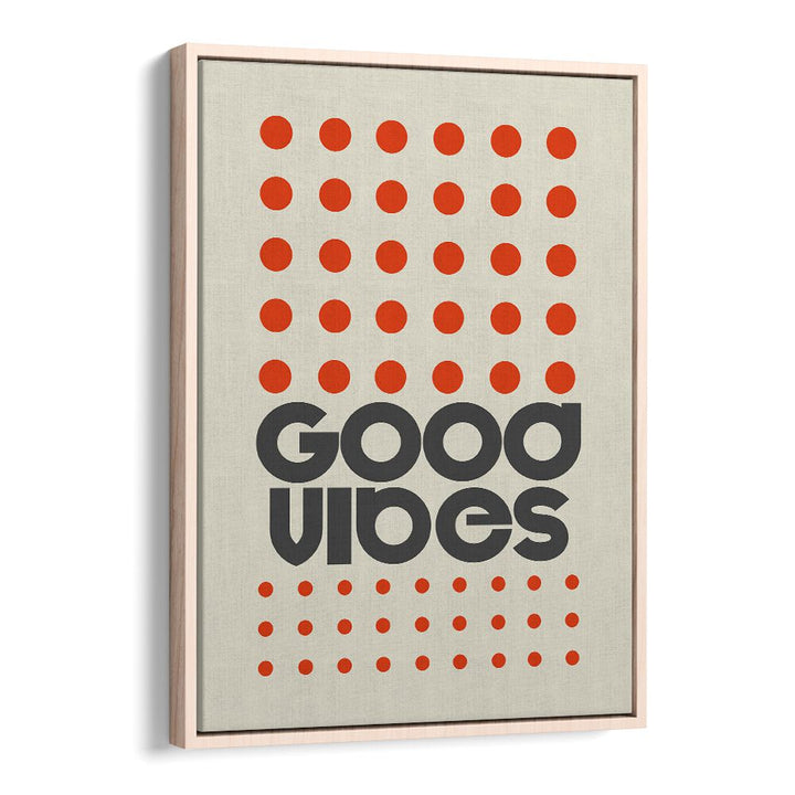 Vibrant GOOD VIBES ORANGE, QUOTES poster featuring bold typography to inspire positivity in any space.
