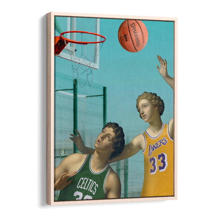 A Classic Game, Altered Art Prints by Dikhotomy, featuring a nostalgic basketball scene blending tradition and modern art.