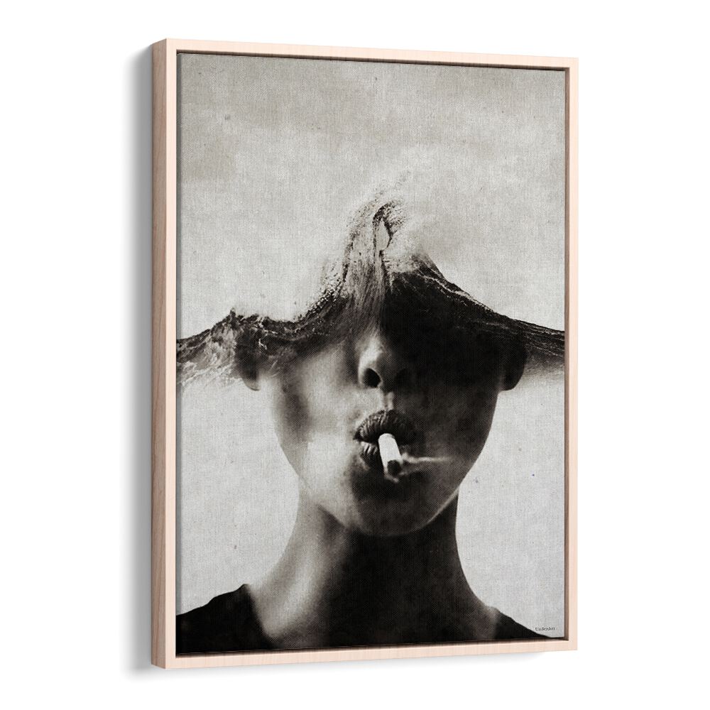 Surreal art print "THE SOUND OF WAVES, SURREAL ART PRINTS" by Underdott evokes captivating sound imagery.