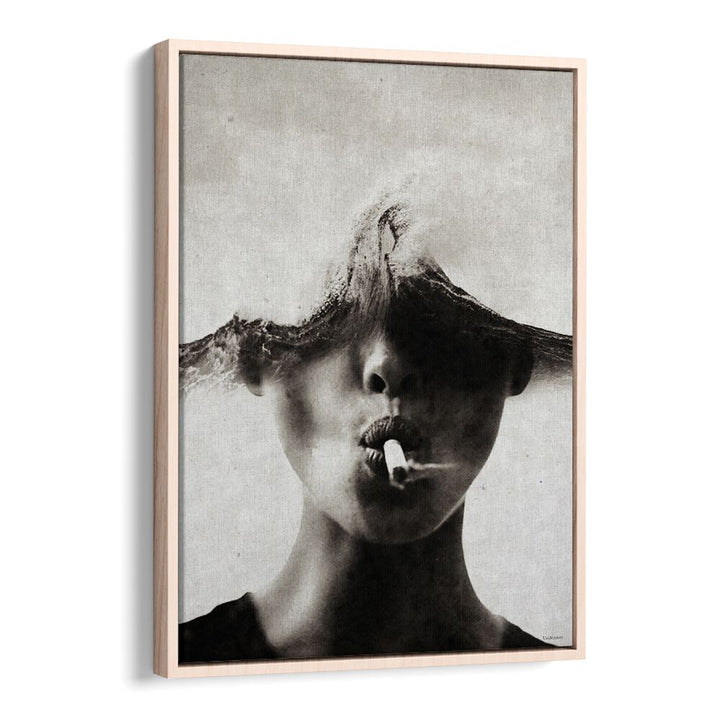 Surreal art print "THE SOUND OF WAVES, SURREAL ART PRINTS" by Underdott evokes captivating sound imagery.