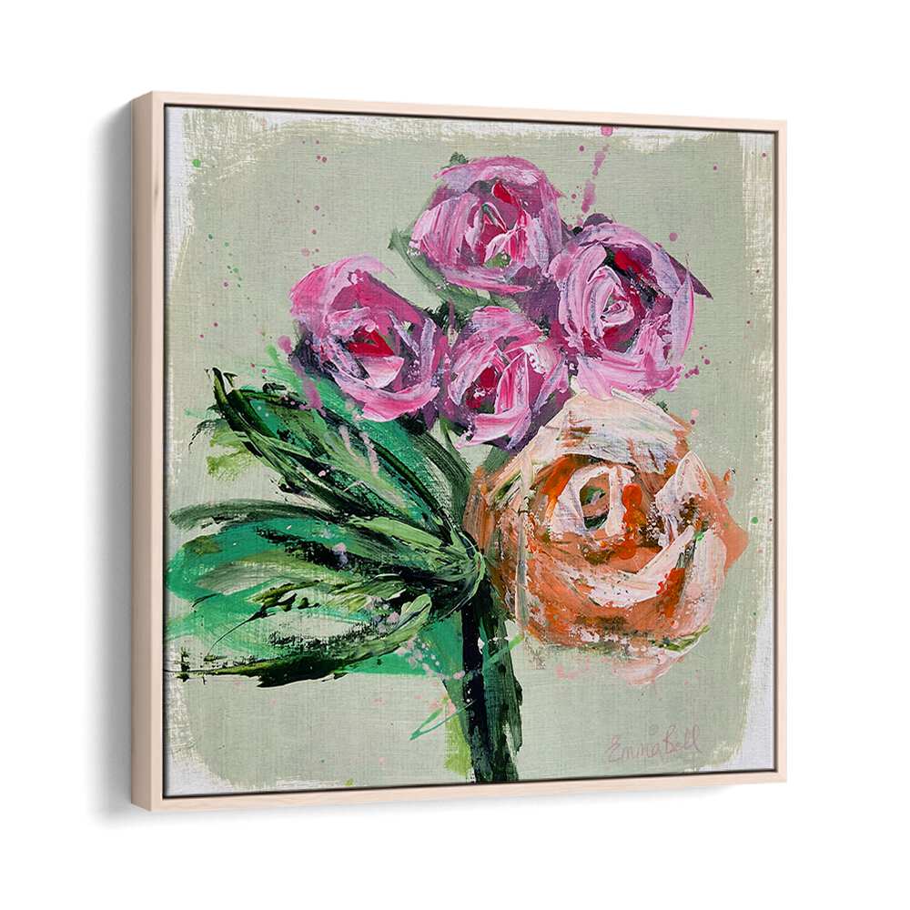 Vibrant Pink Roses, Floral Flower Paintings bring elegance and charm to your home decor with stunning abstract designs.