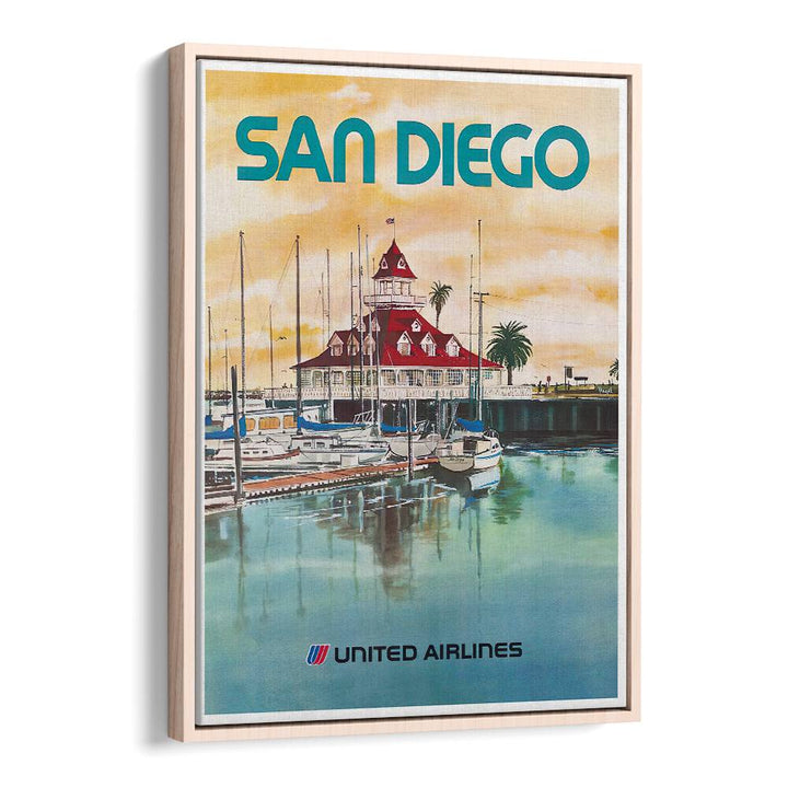Stylish SAN DIEGO, VINTAGE TRAVEL POSTERS showcasing California's coastline and vibrant culture, perfect for decor.