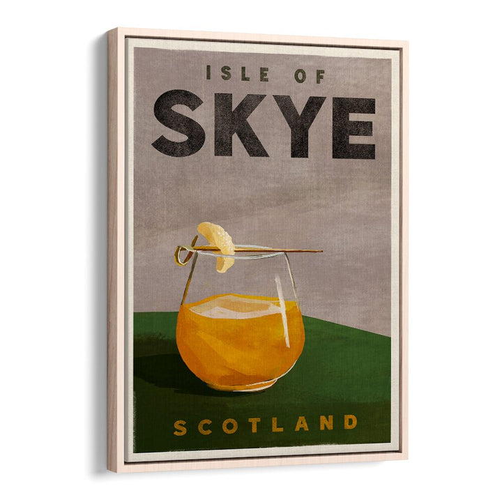 Stunning Isle of Skye Cocktail art captures Scotland's charm, perfect for any bar or cafe decor.
