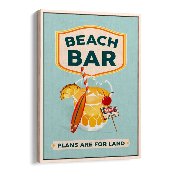 Colorful BEACH BAR COCKTAIL, BAR art featuring a tropical drink, perfect for enhancing your summer-themed decor.