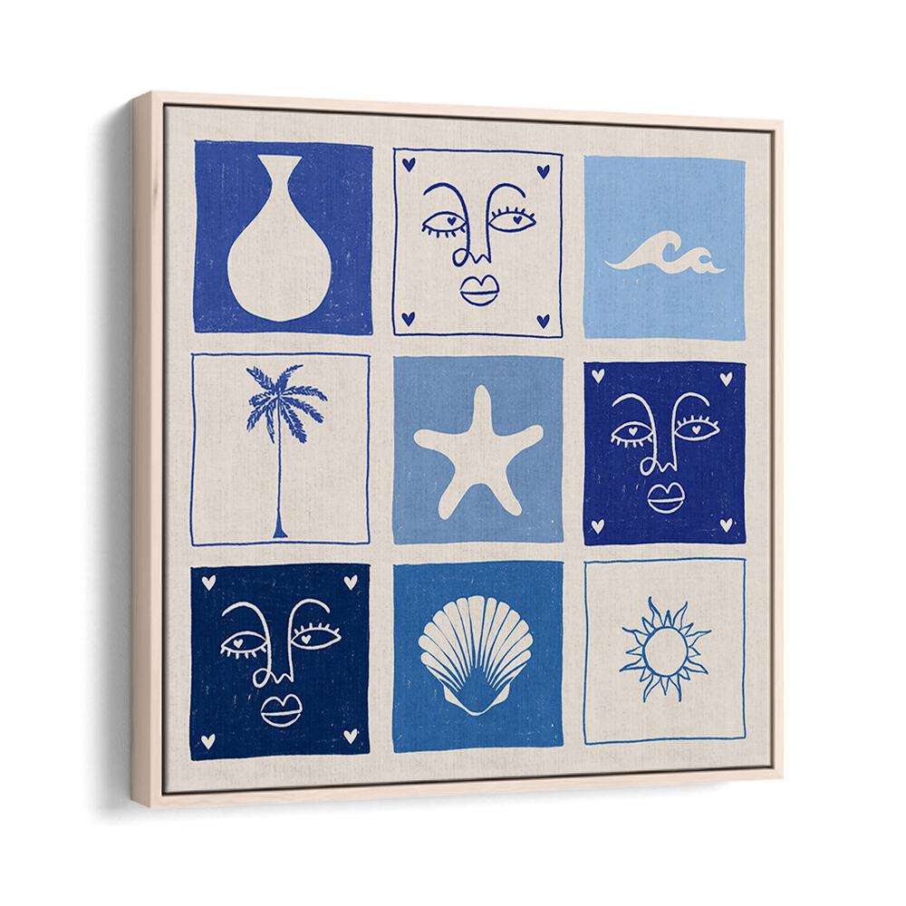 Colorful SEA CHILD, BOHO ART PAINTINGS featuring ocean-inspired designs, perfect for coastal decor enthusiasts.