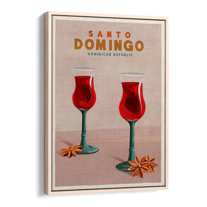 Elevate your bar with SANTO DOMINGO COCKTAIL, BAR art featuring vibrant glasses and cultural flair.
