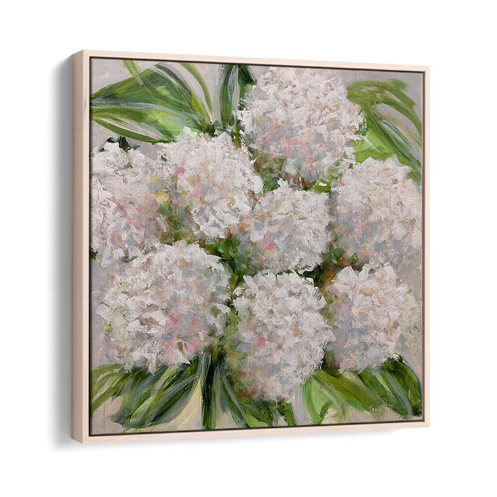 Elegant BOUQUET OF WHITE HYDRANGEAS, FLORAL FLOWER PAINTINGS adds sophistication to any room in your home.