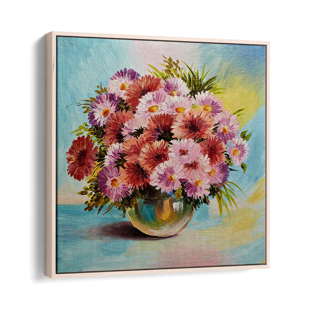 Vibrant floral arrangement in a glass vase, showcasing FLORAL DUETS III, VINTAGE EUROPEAN PAINTINGS elegance.
