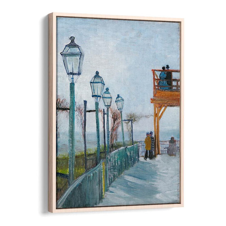 TERRACE AND OBSERVATION DECK AT THE MOULIN DE BLUTE-FIN, MONTMARTRE (1887),  VINTAGE PAINTINGS