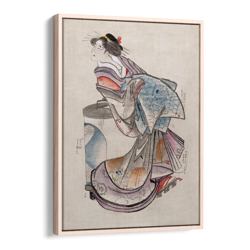 JAPANESE WOMAN FROM ALBUM OF SKETCHES , VINTAGE PAINTINGS