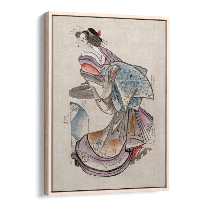 JAPANESE WOMAN FROM ALBUM OF SKETCHES , VINTAGE PAINTINGS