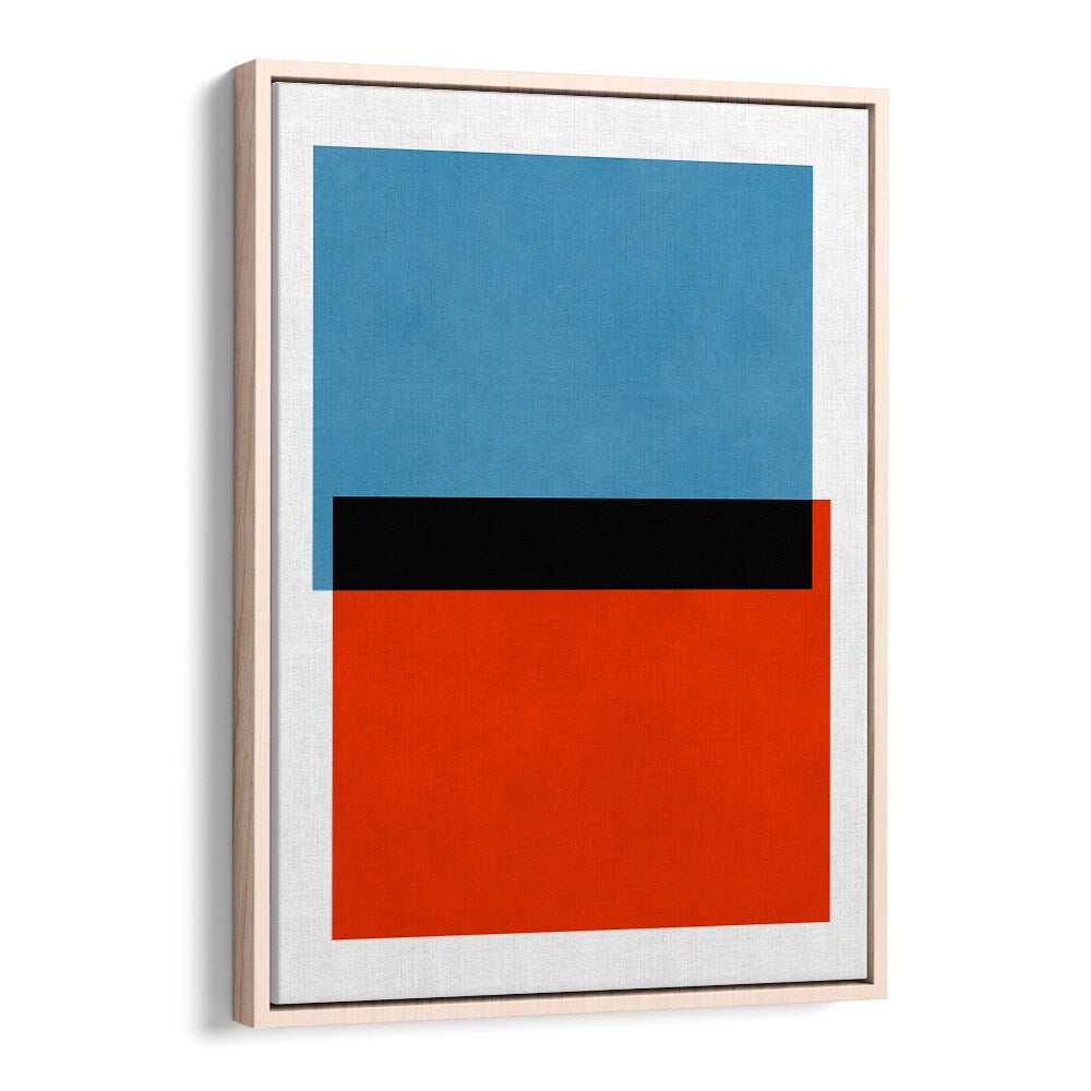 Stylishly framed COLORFUL OVERLAY VII, GEOMETRIC ART PRINTS showcase vibrant colors for a modern decor statement.