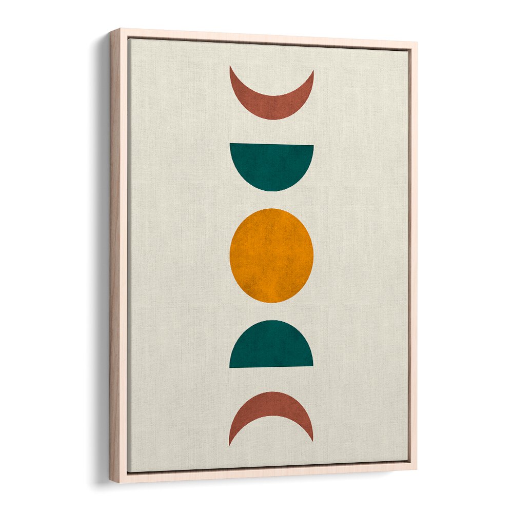 Stylish MOON PHASES II, BOHO ART PAINTINGS showcasing lunar cycles in vibrant colors for your home decor.
