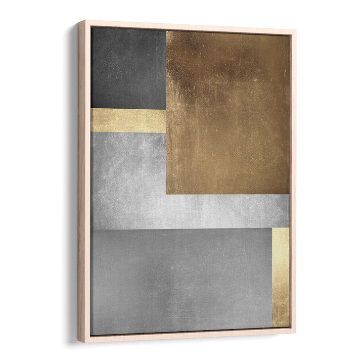 GOLD TEXTURES III, GEOMETRIC ART PRINTS showcase a stunning blend of gold and silver hues for elegant decor.