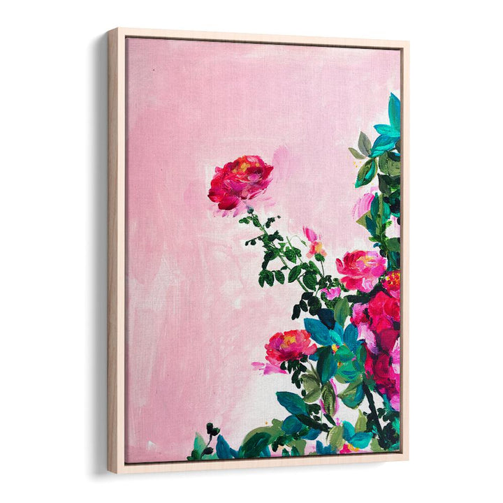 ROSE GARDEN I , FLORAL FLOWER PAINTINGS