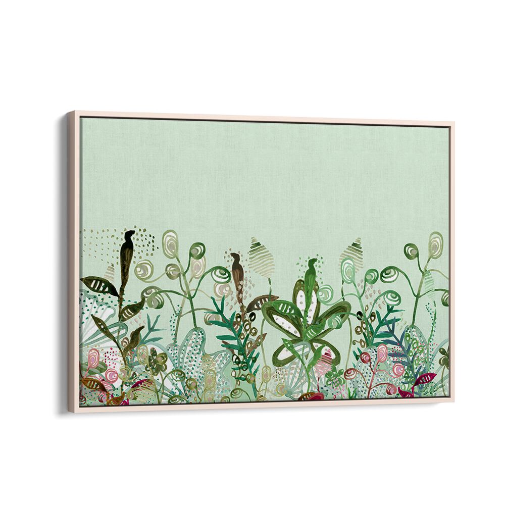 Botanical beauty meets aquatic charm in the UNDER THE SEA MURAL, FLORAL FLOWER PAINTINGS for your space.