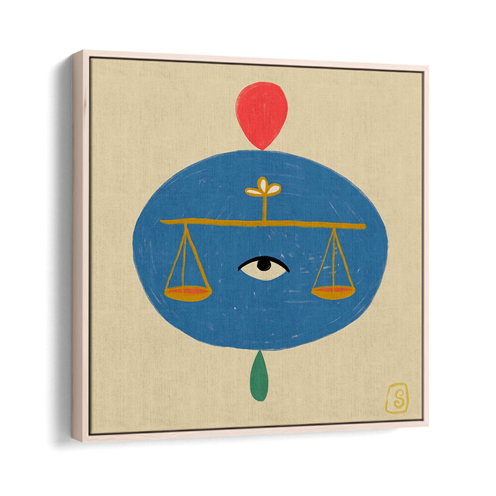 Stylish LIBRA III, ZODIAC poster featuring scales and eye design, perfect for enhancing your cosmic-inspired decor.
