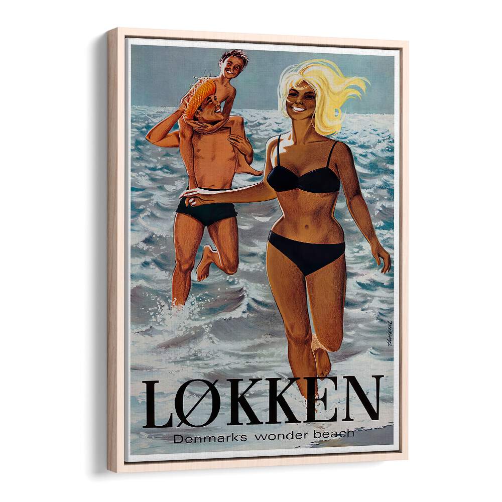 Explore the nostalgia of LOKKEN BEACH DENMARK with vibrant vintage travel posters, perfect for any decor.