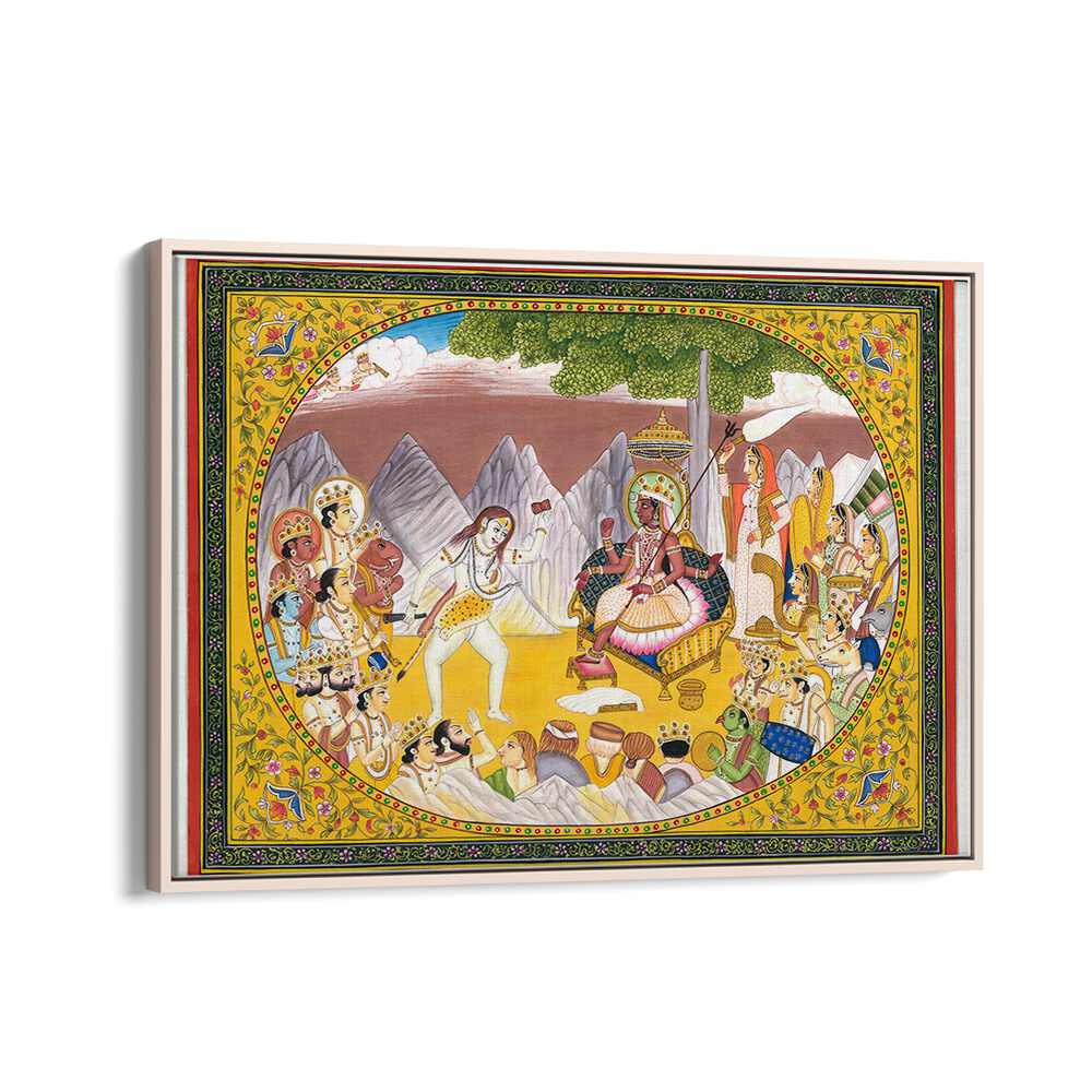 Vibrant SHIVA AND KALI, INDIAN ART PAINTINGS capturing divine energy and rich cultural heritage for your living space.