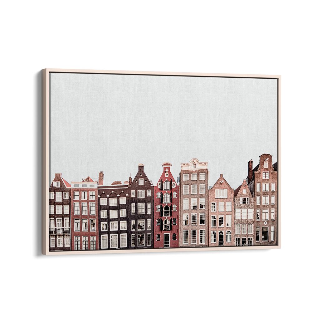 Charming AMSTERDAM, TRAVEL POSTERS showcasing iconic Dutch architecture, perfect for any travel enthusiast's decor.