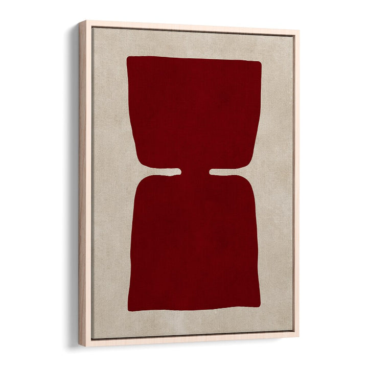 Stunning ORGANIC IV-2, GEOMETRIC ART PRINTS feature abstract red shapes on a neutral background, enhancing any space.