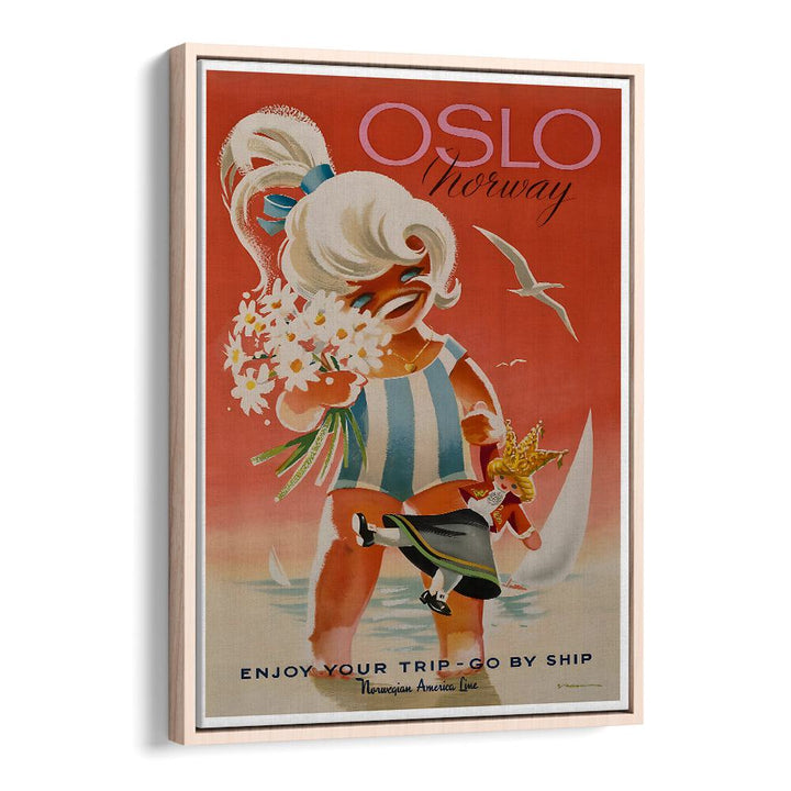 Charming OSLO, VINTAGE TRAVEL POSTERS showcase Norway's allure, perfect for adding wanderlust to your space.
