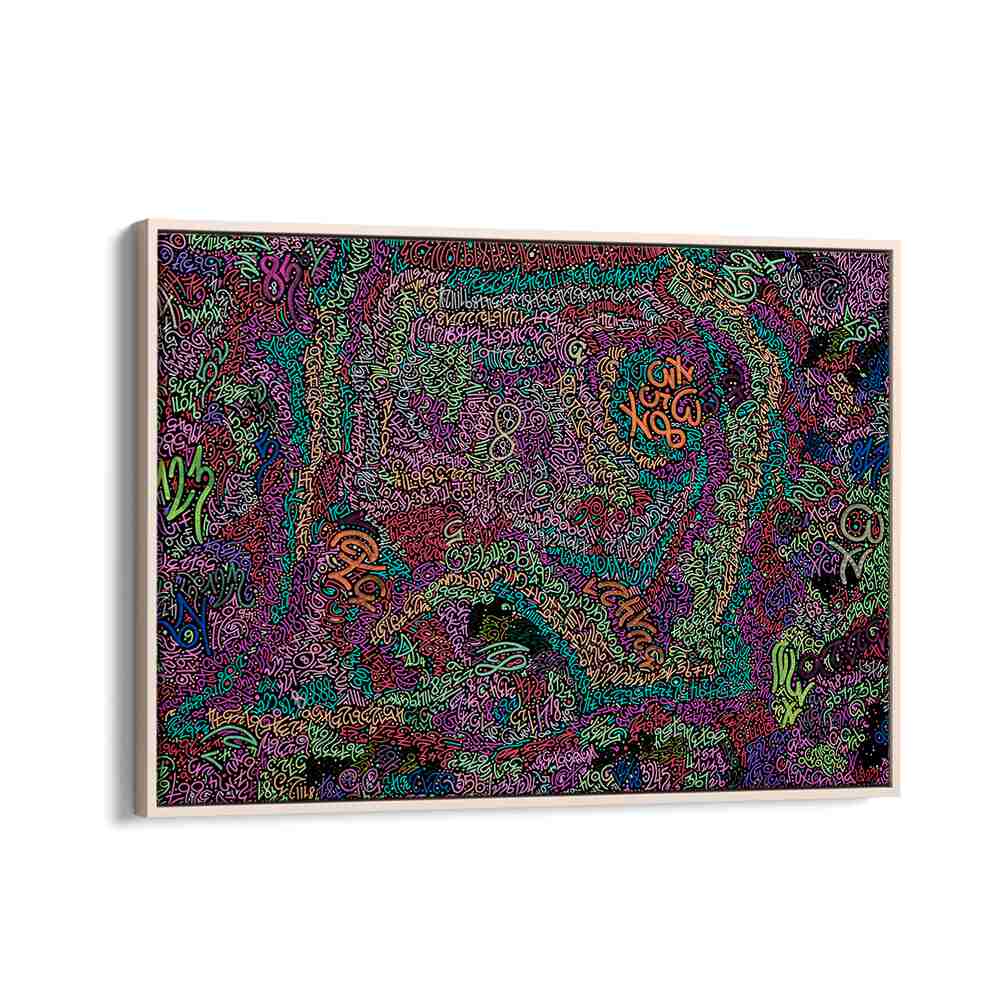 Vibrant NEON NUMBERS, DOODLE ART PAINTINGS add a contemporary flair to any space with their colorful designs.