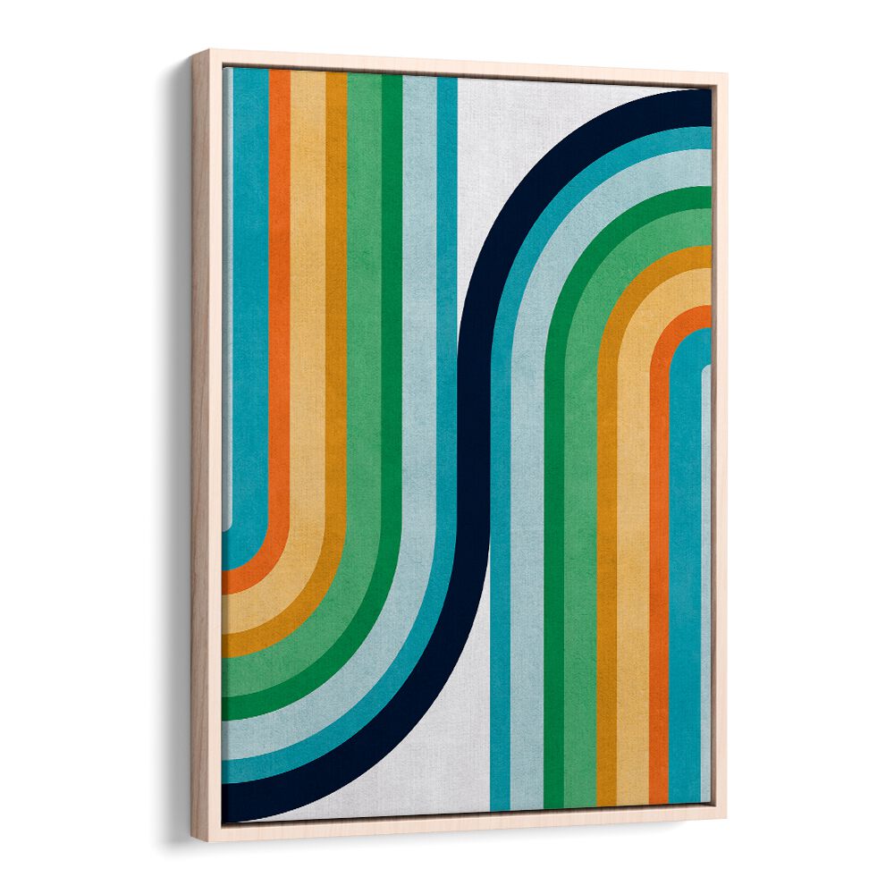 Colorful CURVED LINES II, GEOMETRIC ART PRINTS, enhance your space with vibrant, dynamic design and fluid lines.