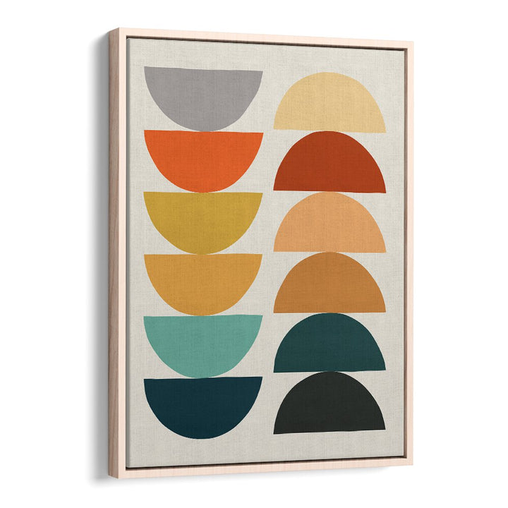 Vibrant ORGANIC IX, GEOMETRIC ART PRINTS featuring colorful half-circle designs, perfect for modern decor.