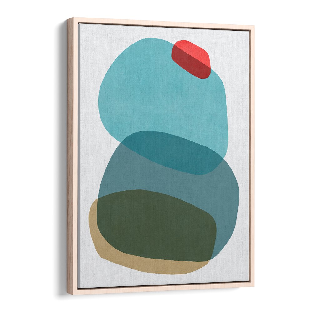 Colorful shapes form the abstract design of ROCK OVERLAY III, enhancing spaces with stunning artistic flair.