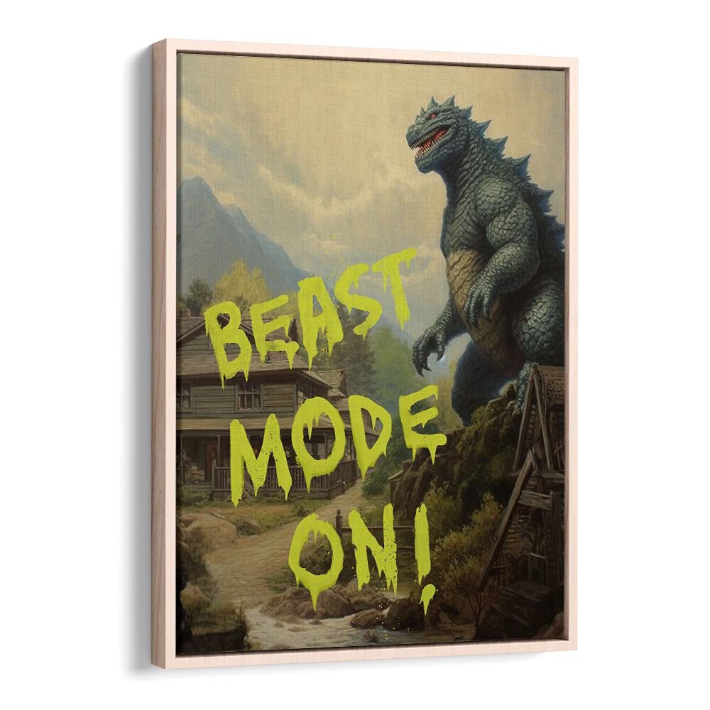 Bold BEAST MODE ON, QUOTES poster by Dikhotomy inspires motivation and strength for any space and mindset.