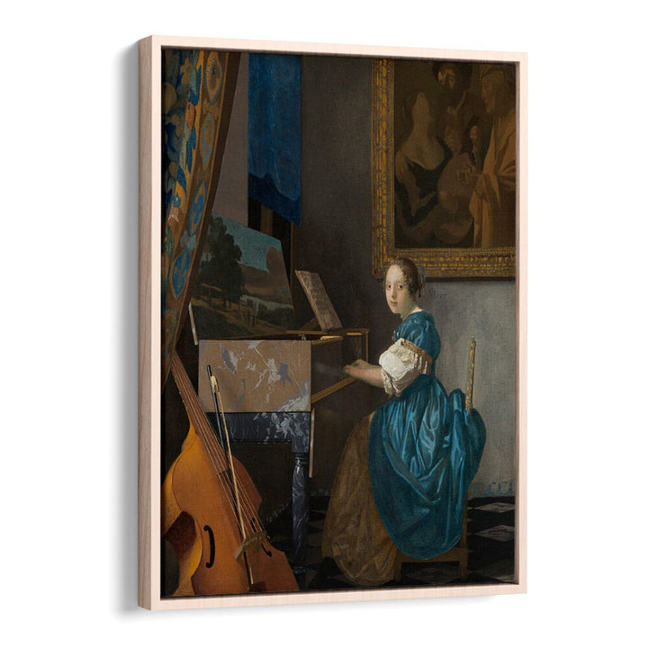 YOUNG WOMAN SEATED , VINTAGE PAINTINGS