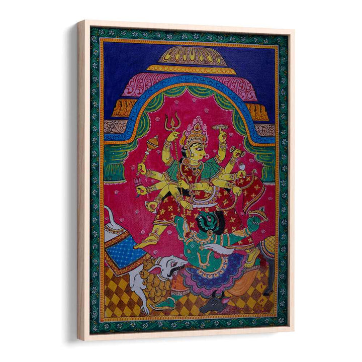 GODDESS DURGA, INDIAN ART PAINTINGS showcase divine strength and beauty in vibrant colors and intricate details.