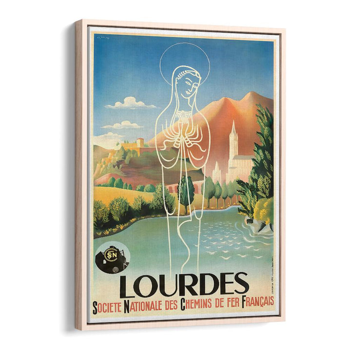 Lourdes, vintage travel posters showcase artistic elegance and nostalgia, capturing the essence of this revered pilgrimage site.