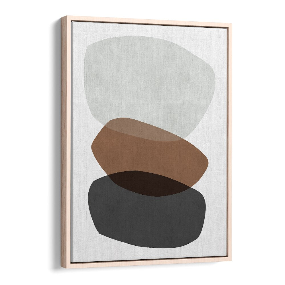 Stylish ROCK OVERLAY VII, ABSTRACT PAINTINGS with soft, earthy colors enhance modern decor and elevate any space.