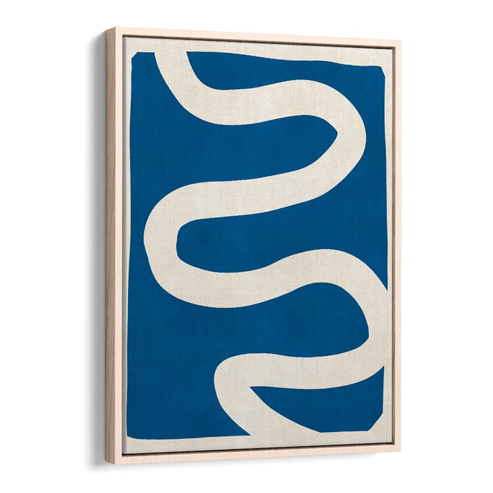 Vibrant blue and white design from EXPRESSIVE LINES X, ABSTRACT PAINTINGS enhances any artistic space.