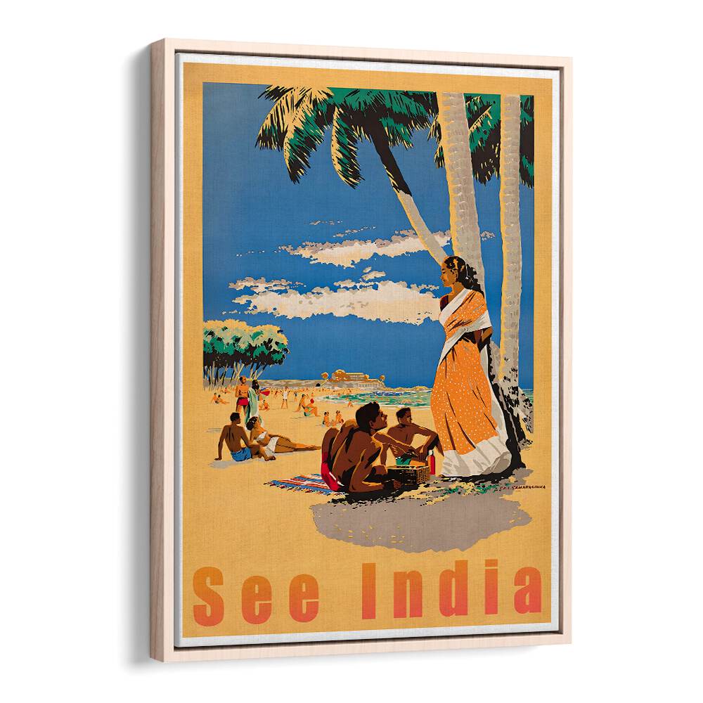 Explore the vibrant beauty of India with SEE INDIA, VINTAGE TRAVEL POSTERS, perfect for home or office decor.