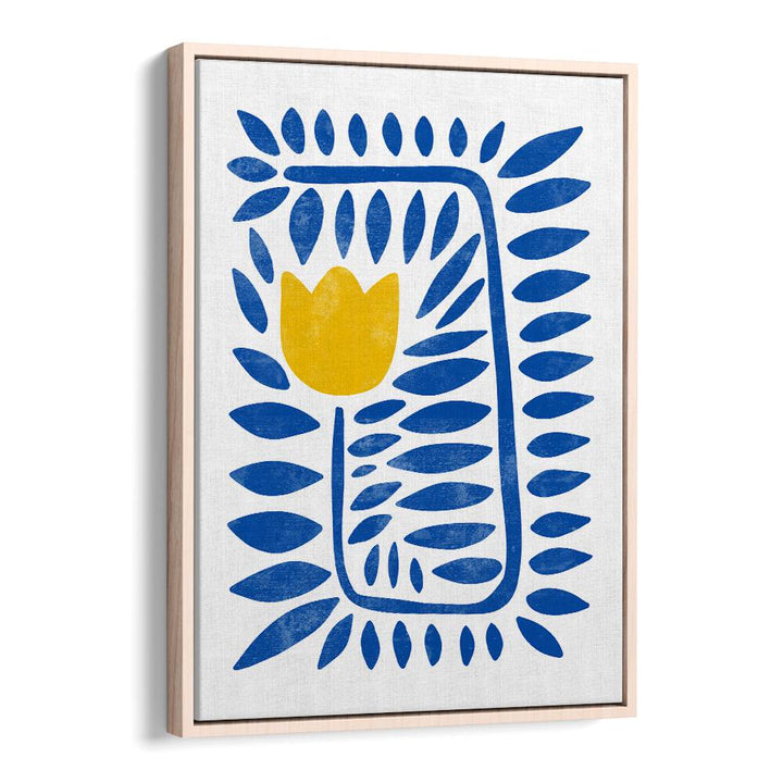 Bright yellow tulip framed art, part of the YELLOW TULIP HARMONY, FLORAL FLOWER PAINTINGS collection, for joyful decor.