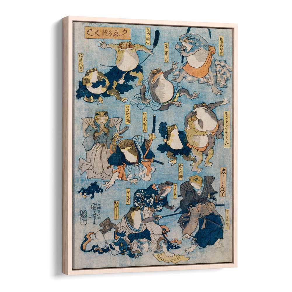 FAMOUS HEROES OF THE KABUKI , VINTAGE PAINTINGS