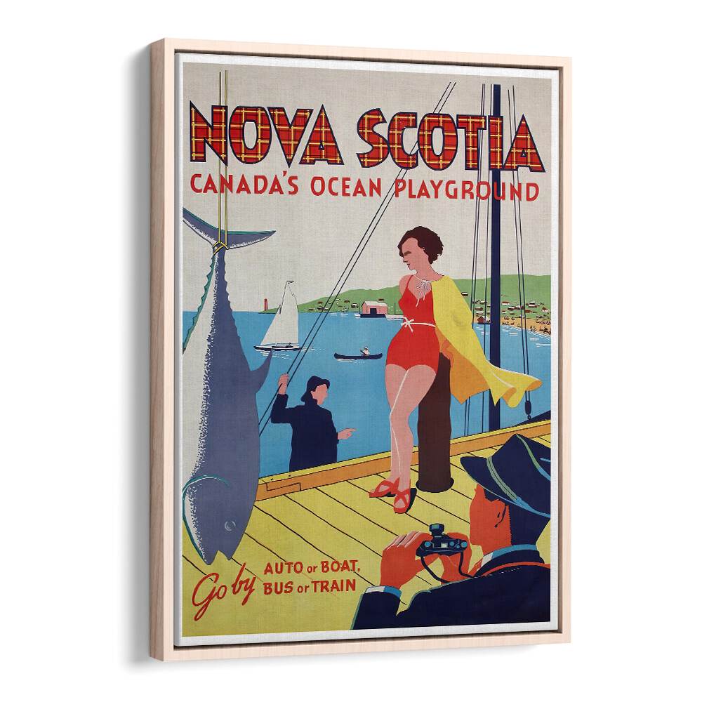 NOVA SCOTIA, VINTAGE TRAVEL POSTERS showcase a retro design capturing the charm of Canada's ocean playground.
