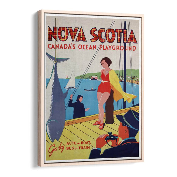 NOVA SCOTIA, VINTAGE TRAVEL POSTERS showcase a retro design capturing the charm of Canada's ocean playground.