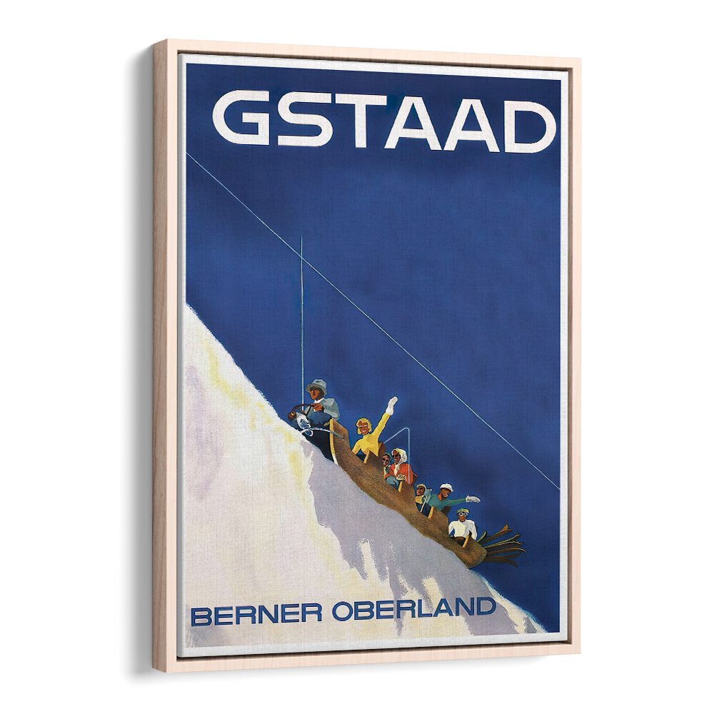 GSTAAD III, VINTAGE TRAVEL POSTERS showcase the charming alpine resort spirit in stunning wall art for your space.