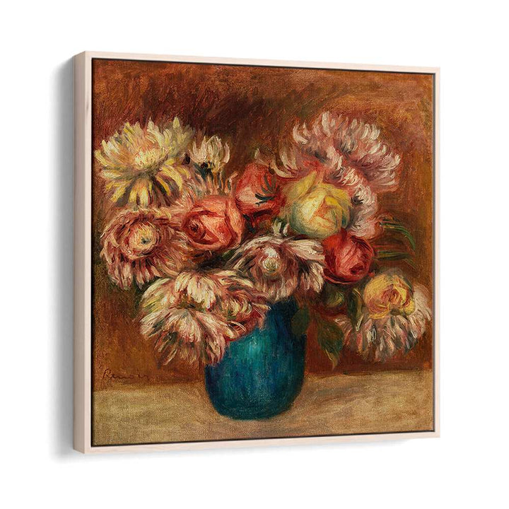 FLOWERS IN A GREEN VASE  , VINTAGE PAINTINGS